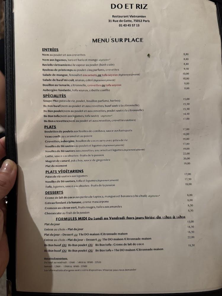 Do et Riz - Menu Image 2